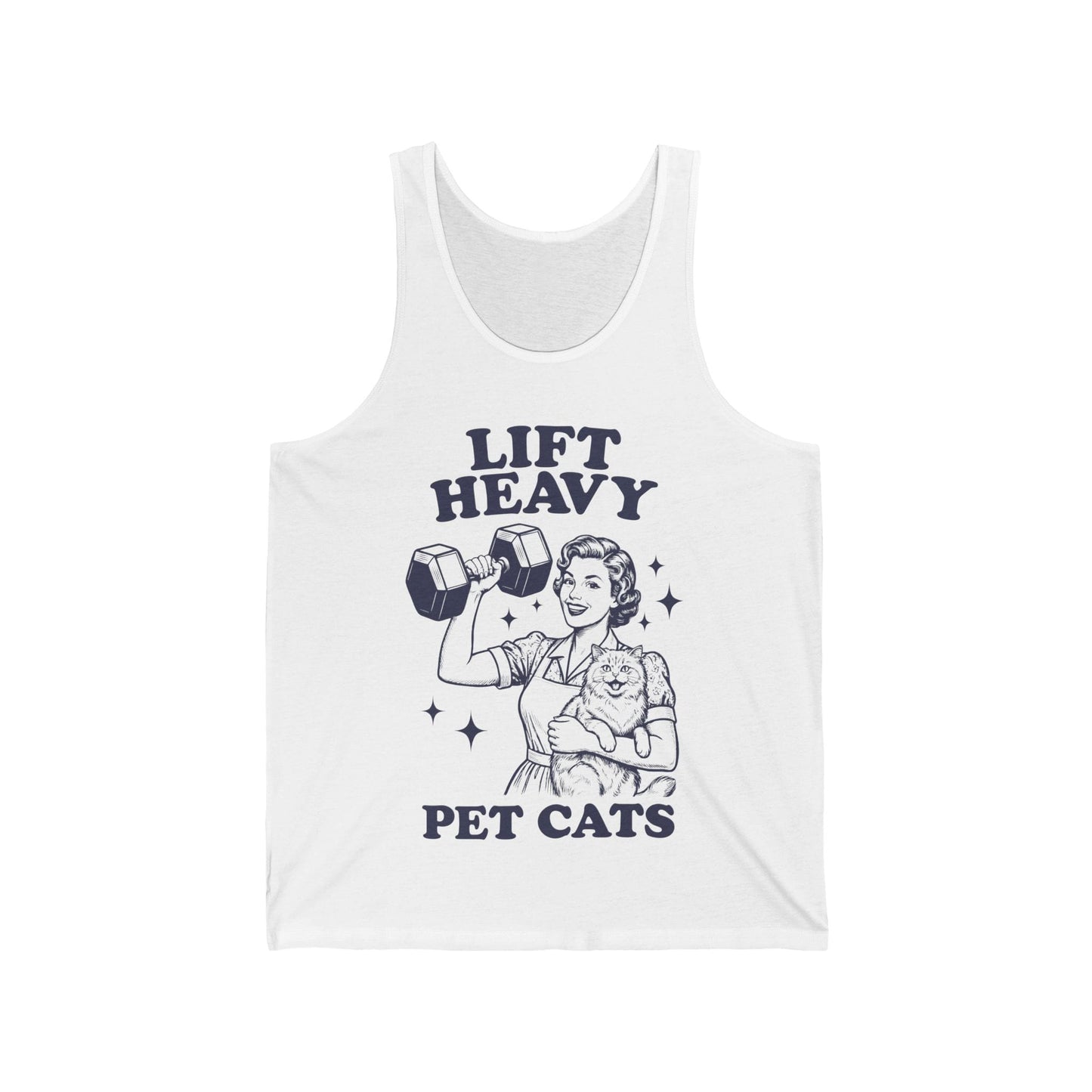 Lift Heavy, Pet Cats Housewife Tank Top