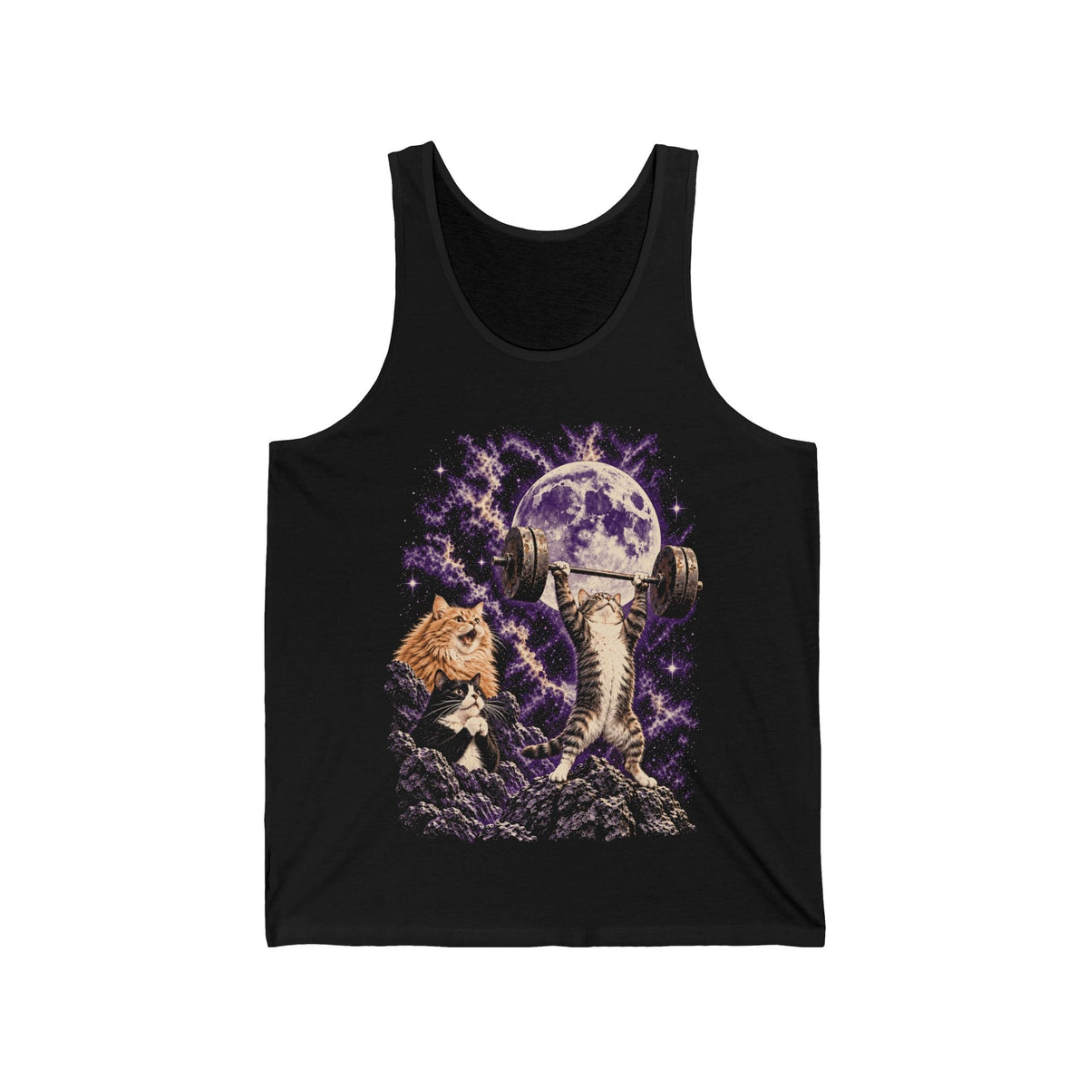 Lifting Cat Moon Tank Top