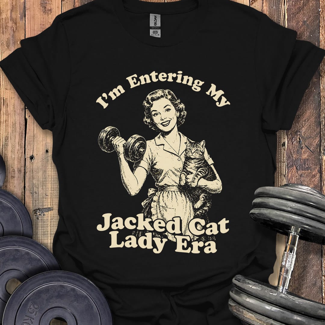 Retro Jacked Cat Lady T-Shirt