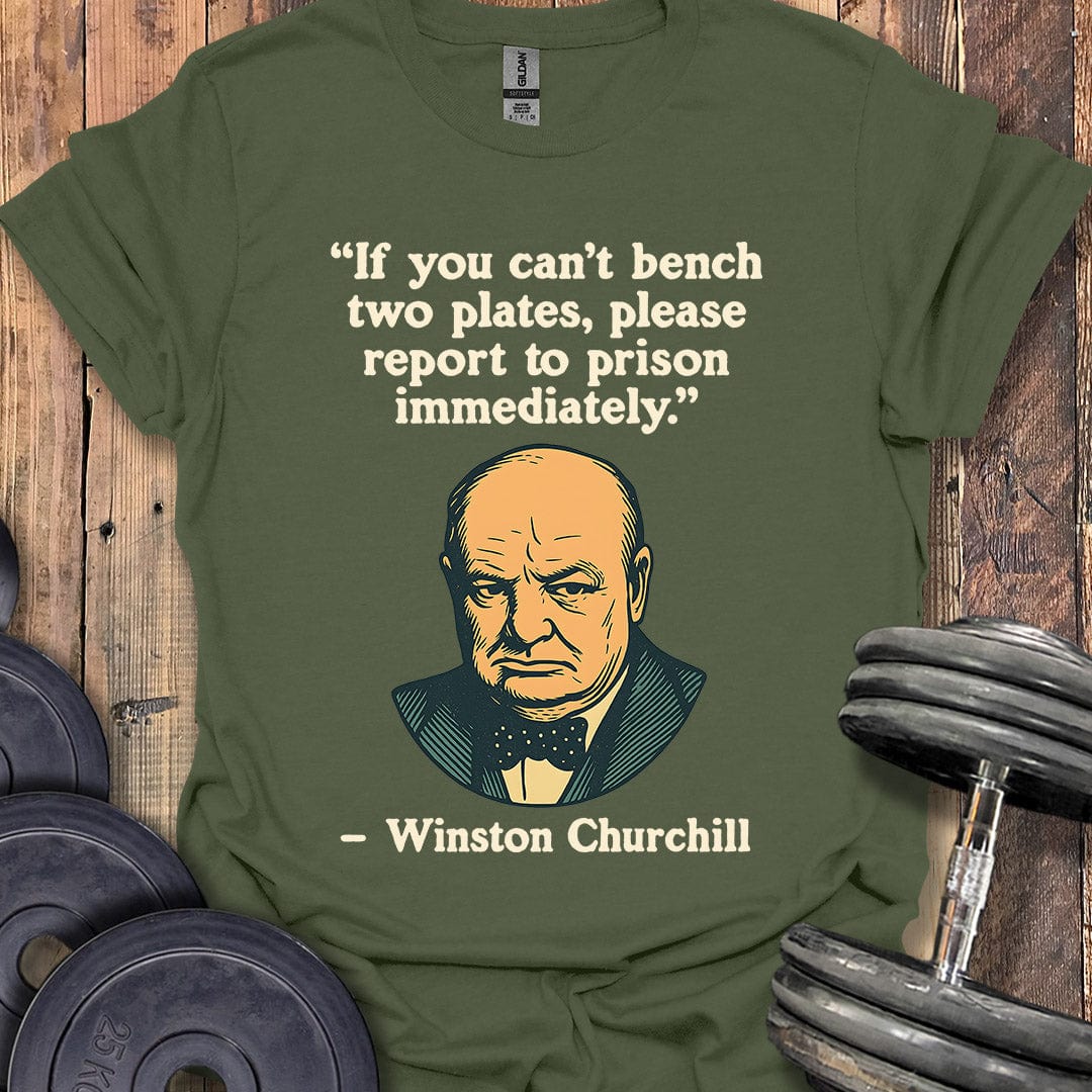 Winston Churchill Bench Quote T-Shirt