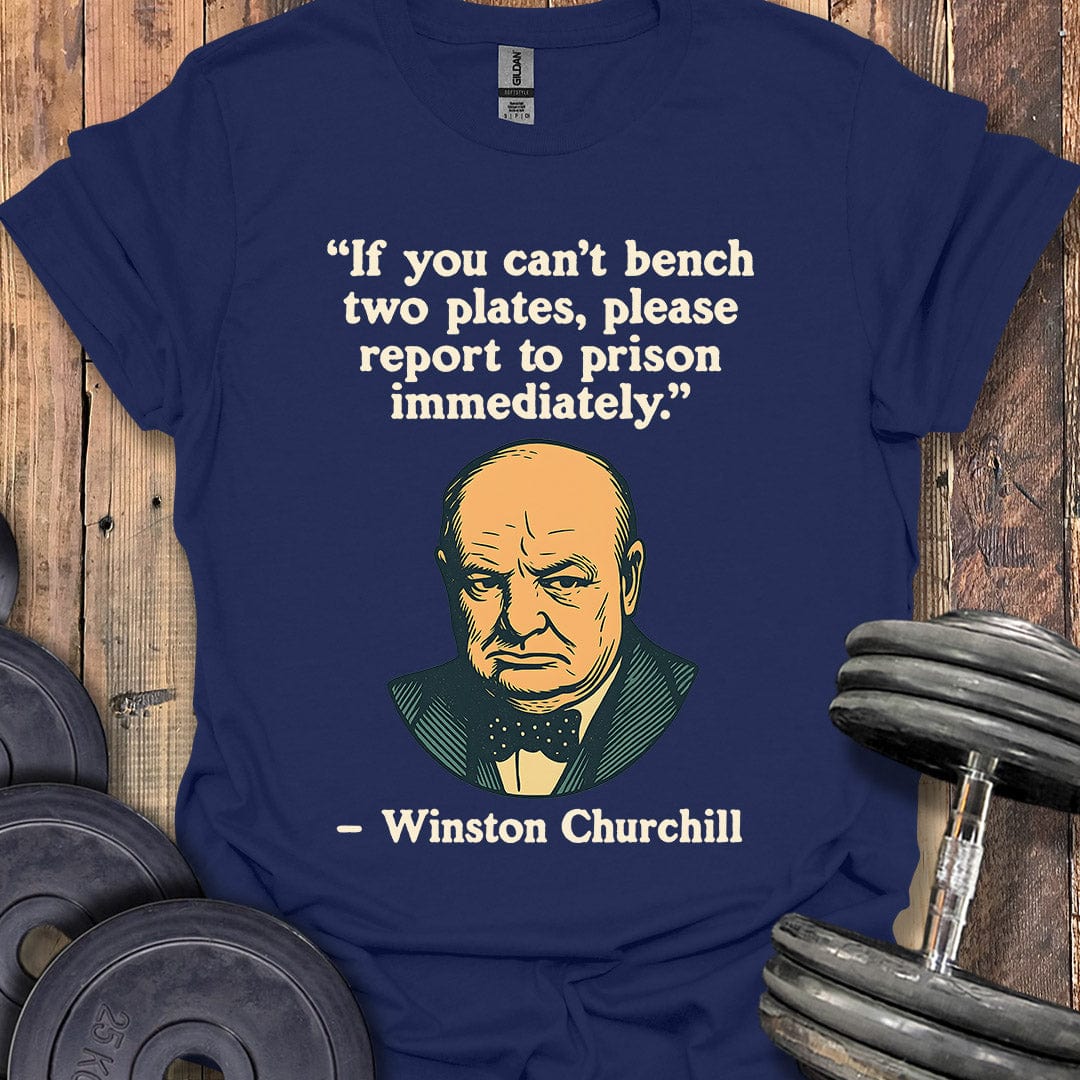 Winston Churchill Bench Quote T-Shirt