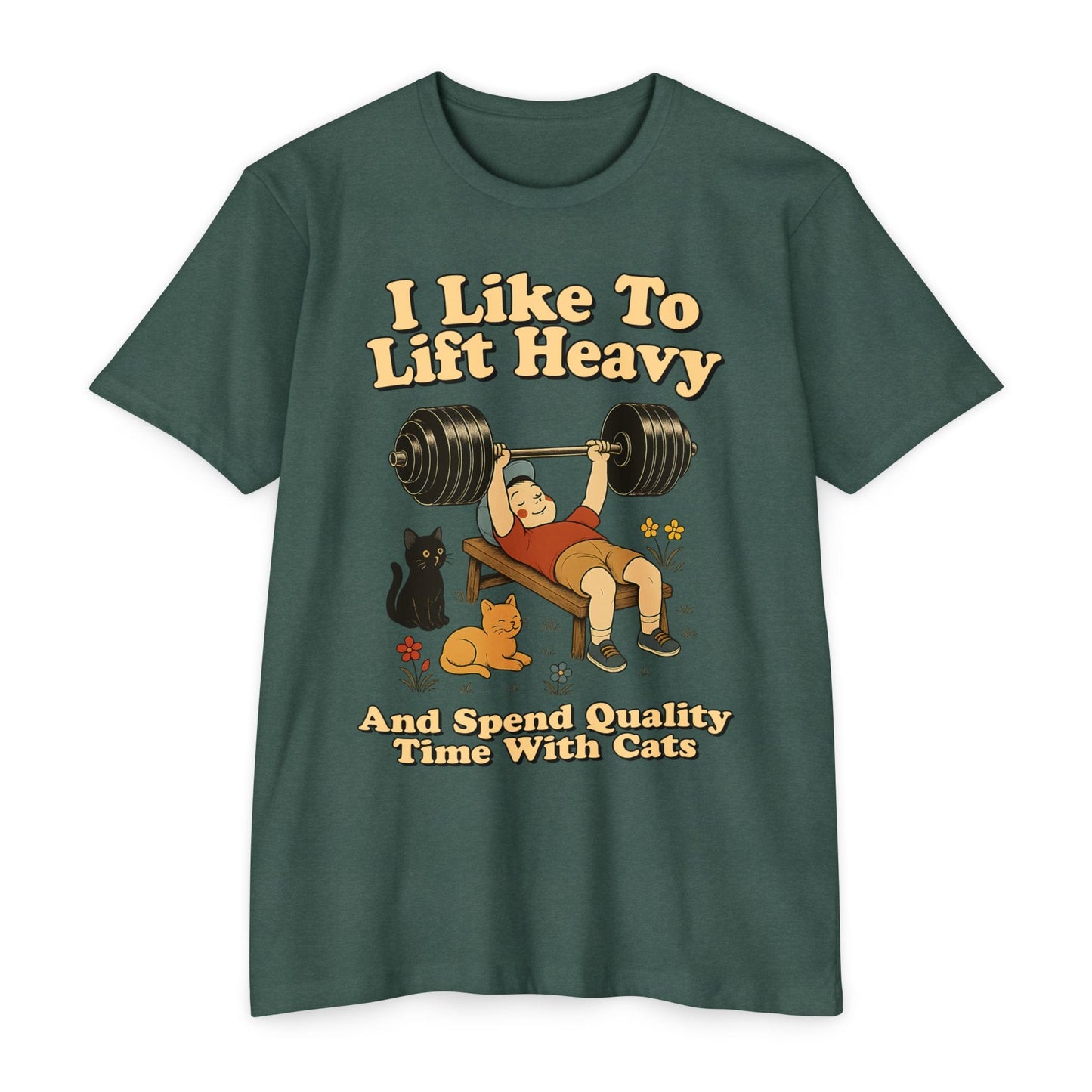 Heavy Weights and Cats T-Shirt [Next Level]