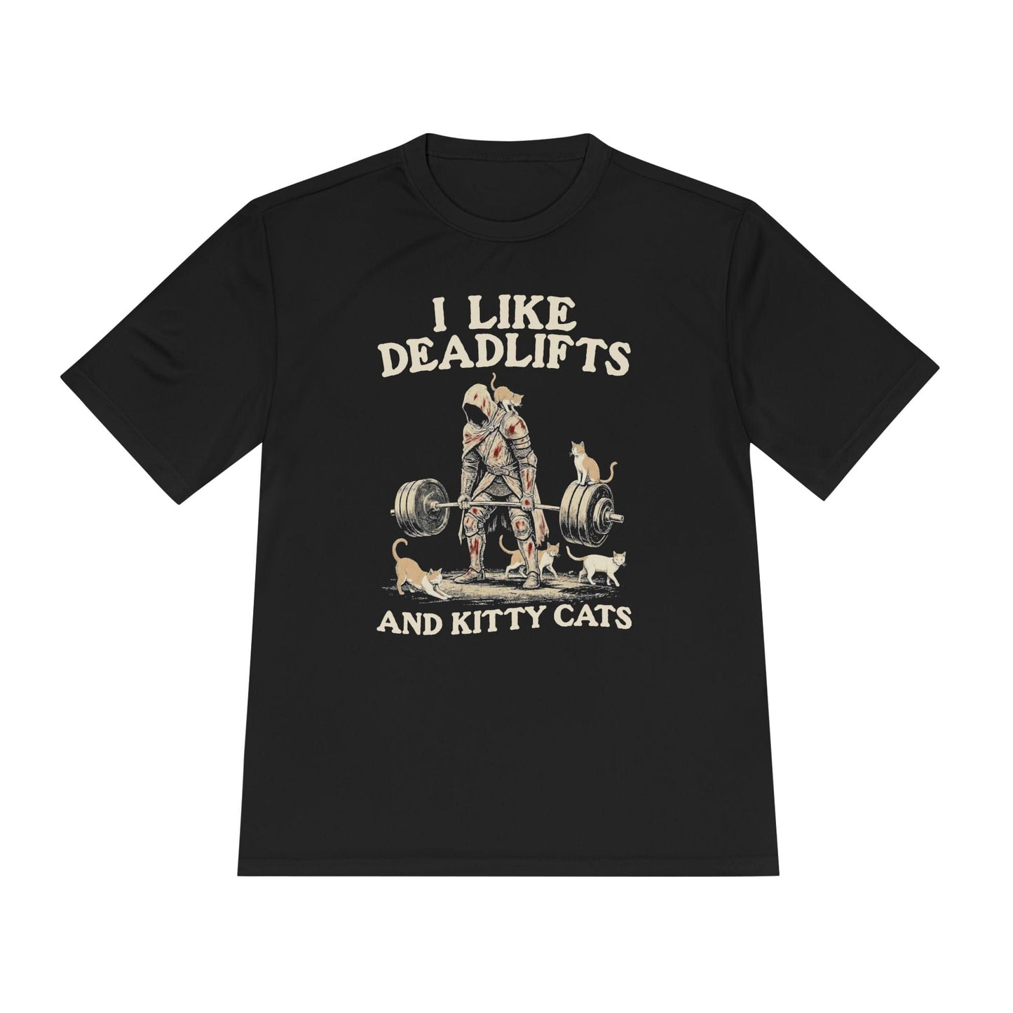 Deadlifts and Kitty Cats T-Shirt [Quick Dry]