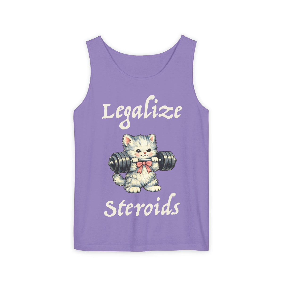 Legalize Steroids Kitten Tank Top [Comfort Colors]