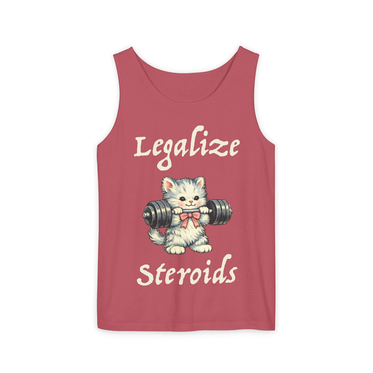 Legalize Steroids Kitten Tank Top [Comfort Colors]