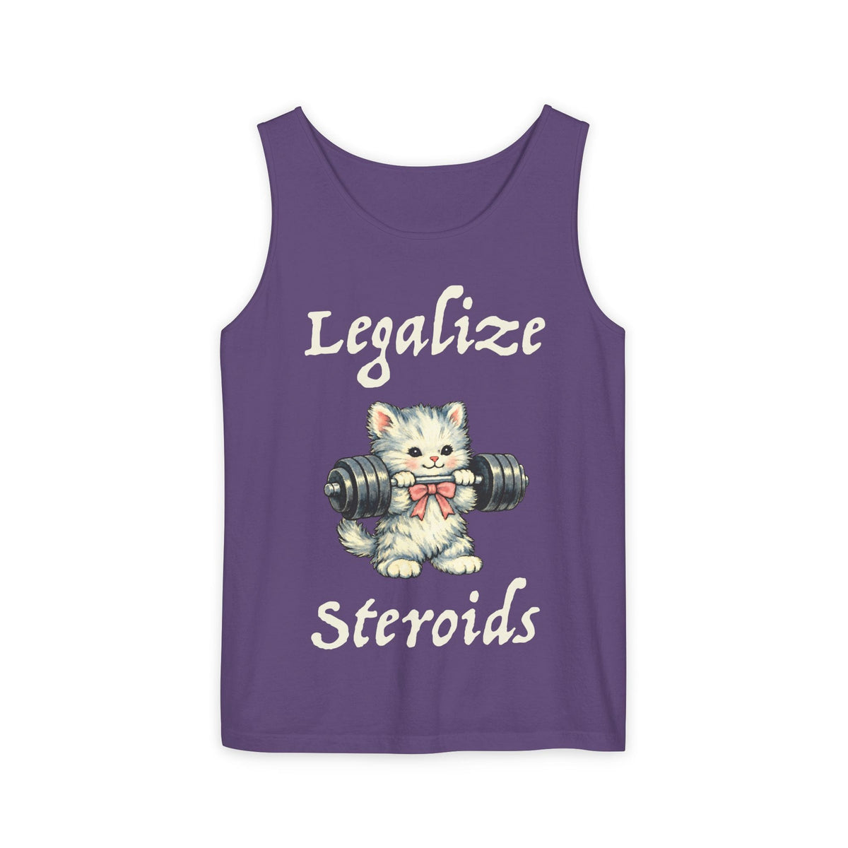Legalize Steroids Kitten Tank Top [Comfort Colors]