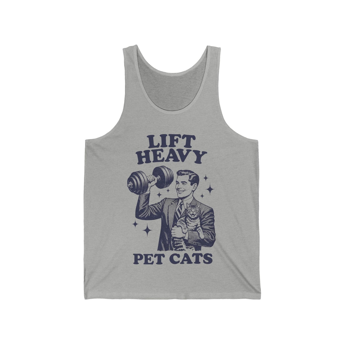 Lift Heavy, Pet Cats Businessman Tank Top