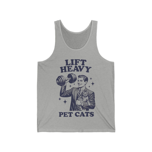Lift Heavy, Pet Cats Businessman Tank Top