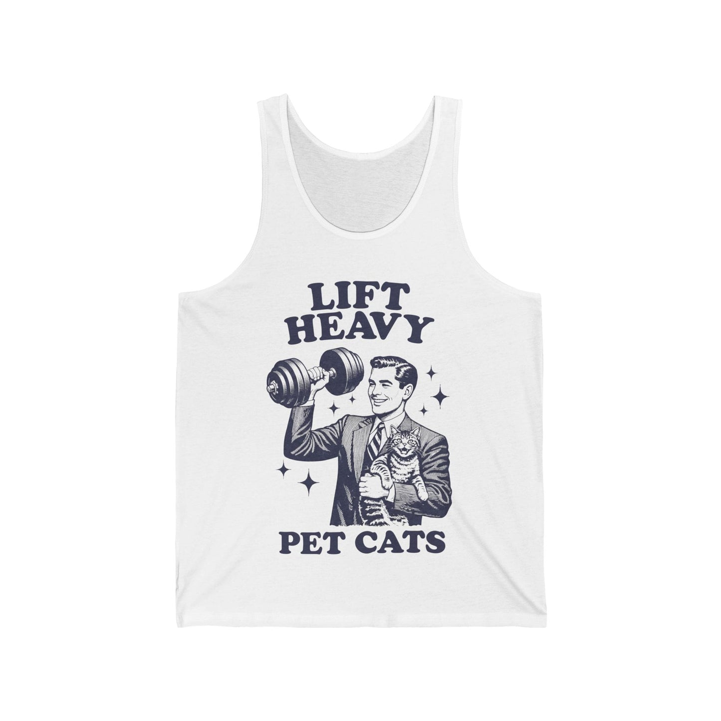 Lift Heavy, Pet Cats Businessman Tank Top