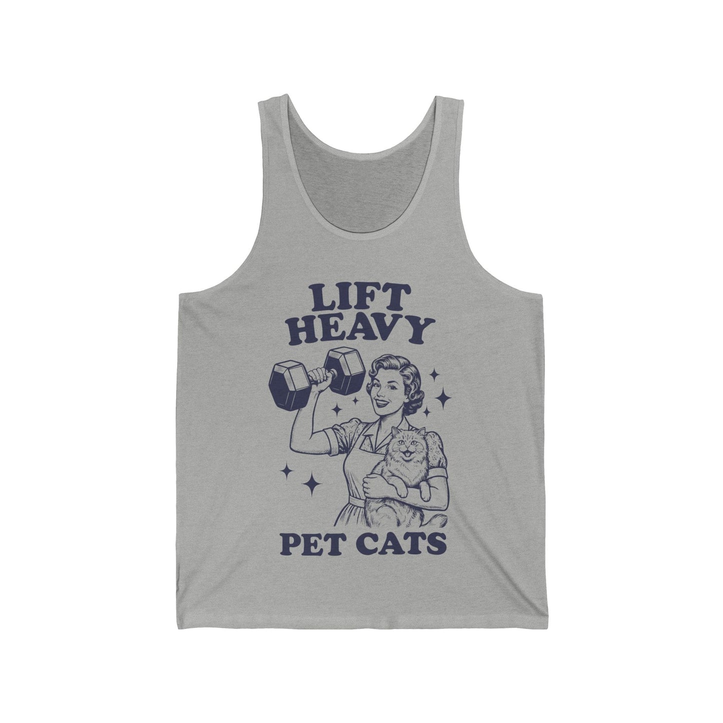 Lift Heavy, Pet Cats Housewife Tank Top