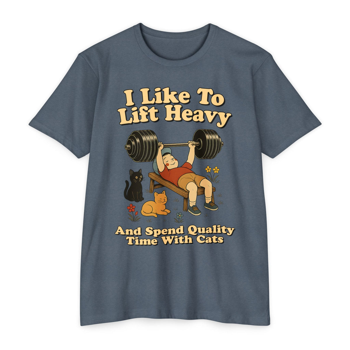 Heavy Weights and Cats T-Shirt [Next Level]