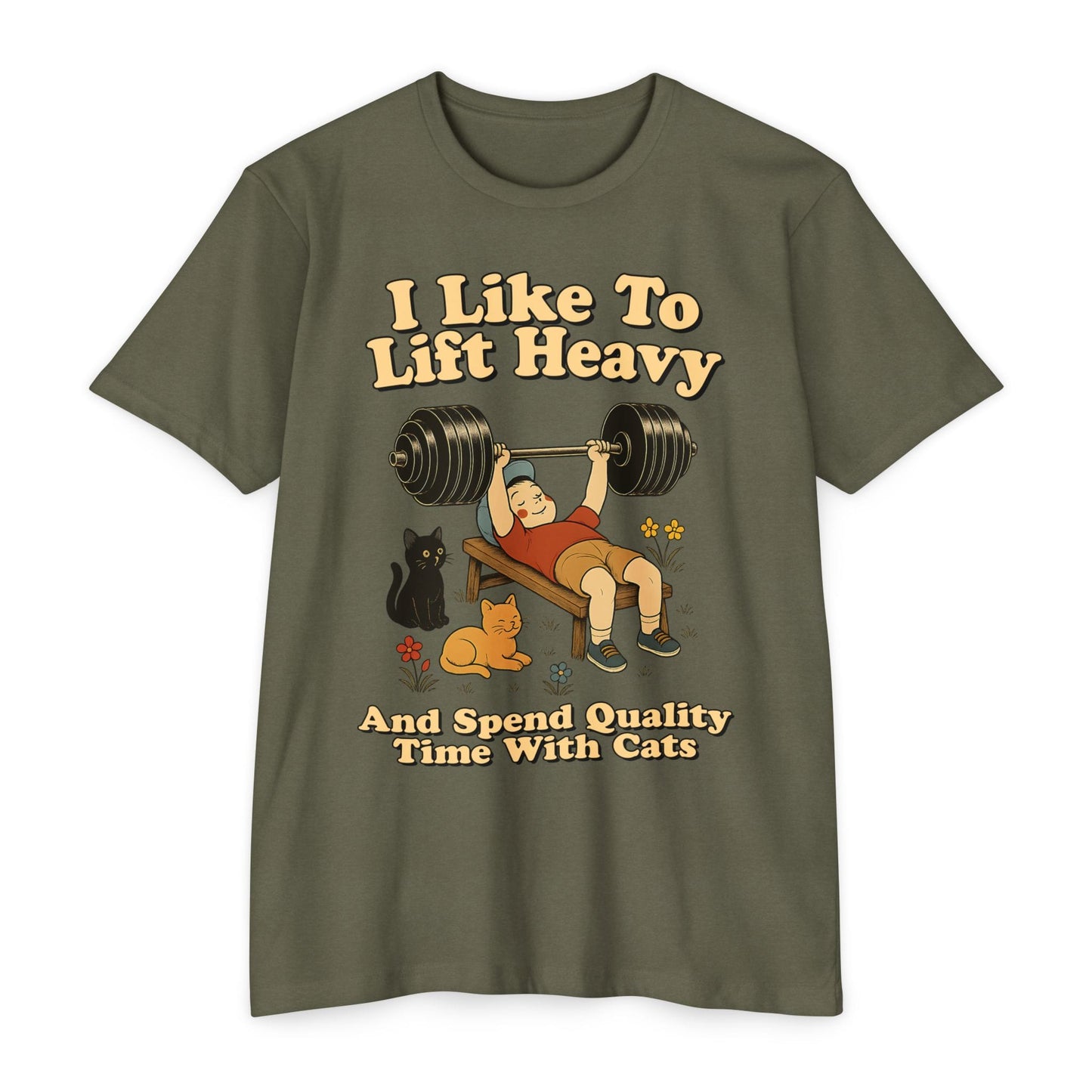 Heavy Weights and Cats T-Shirt [Next Level]
