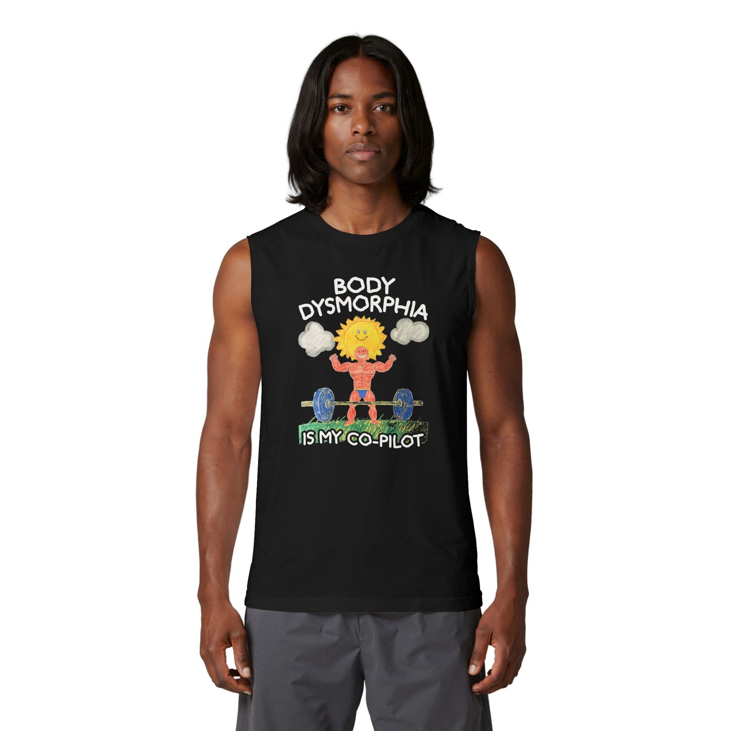Body Dysmorphia Drawing Muscle Tank [Custom]