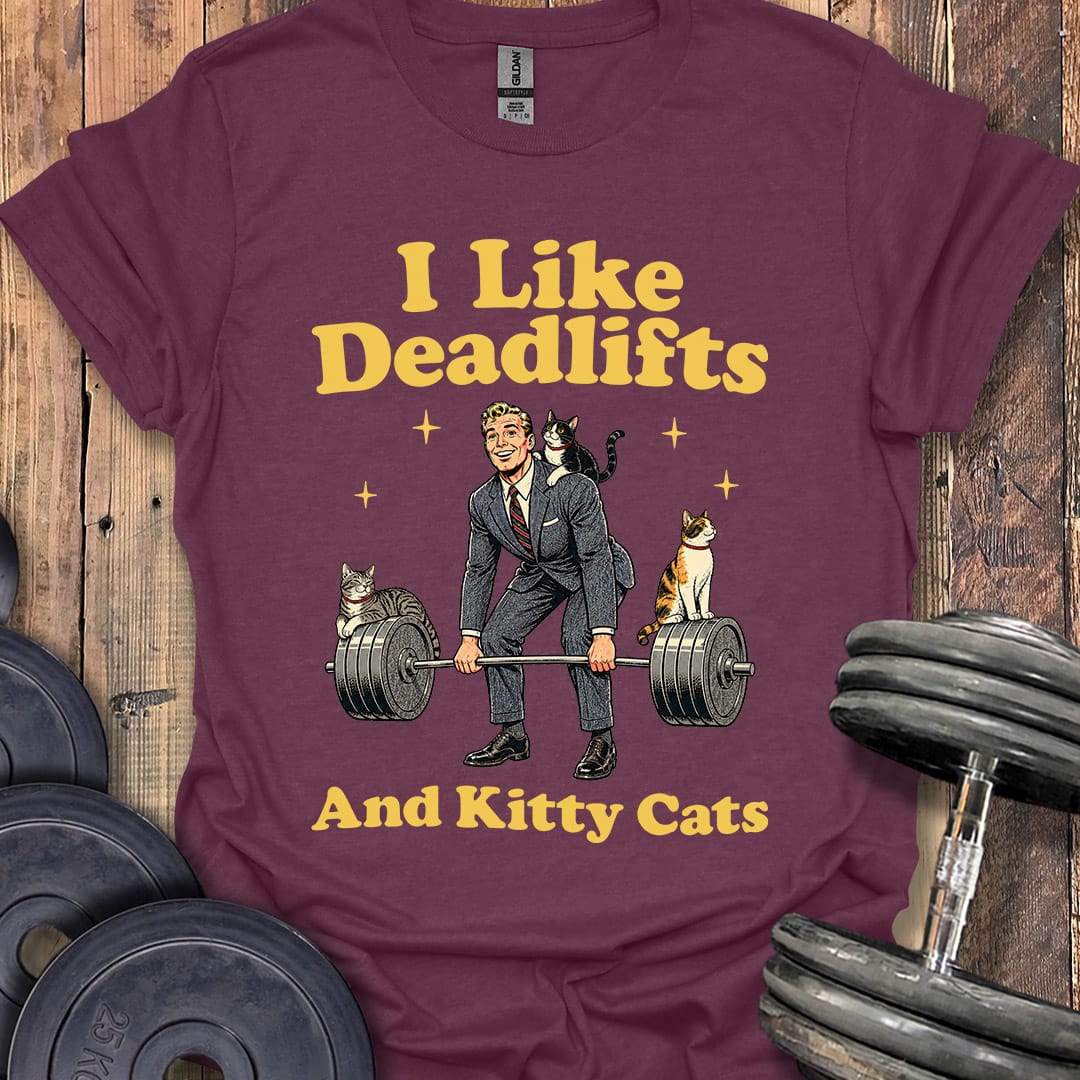 Deadlifts and Kitties Businessman T-Shirt