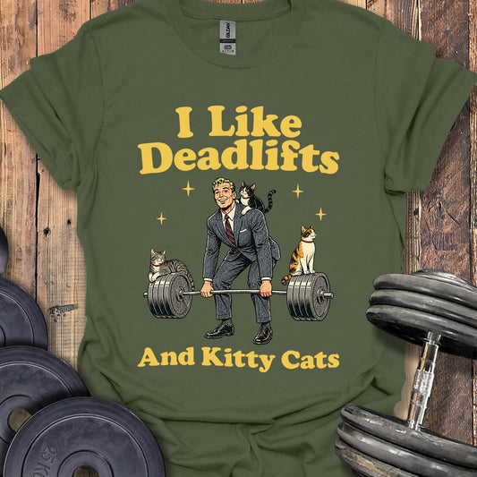 Deadlifts and Kitties Businessman T-Shirt
