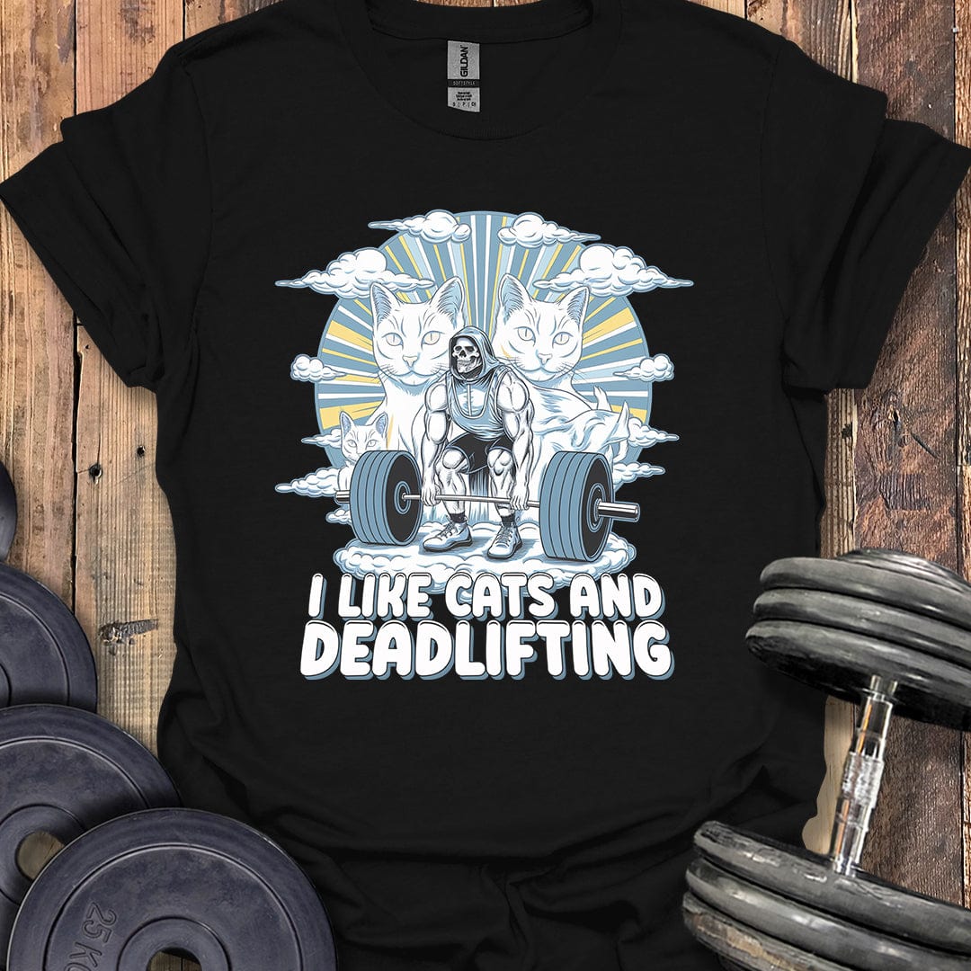 I Like Cats and Deadlifting T-Shirt