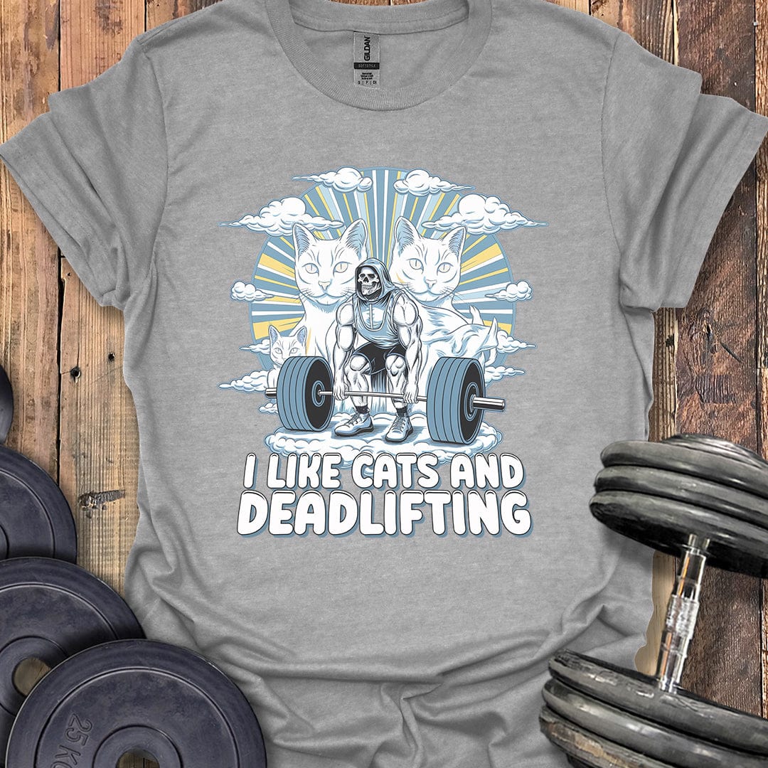 I Like Cats and Deadlifting T-Shirt