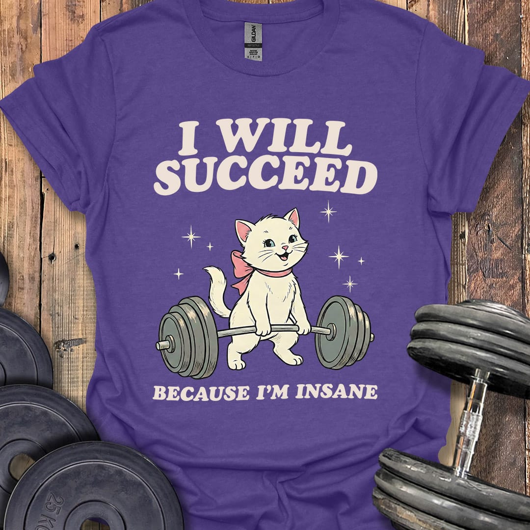 I Will Succeed Kitten T-Shirt