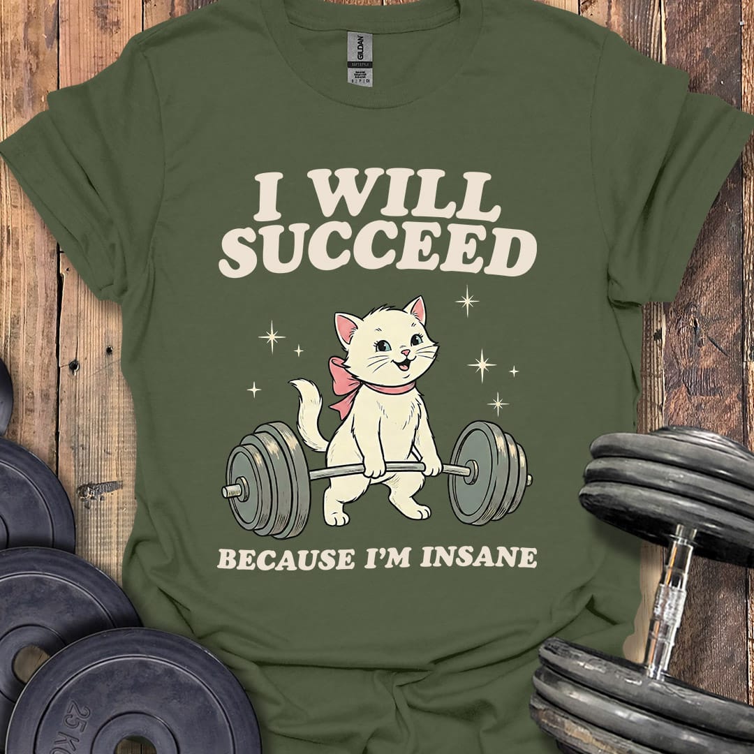 I Will Succeed Kitten T-Shirt