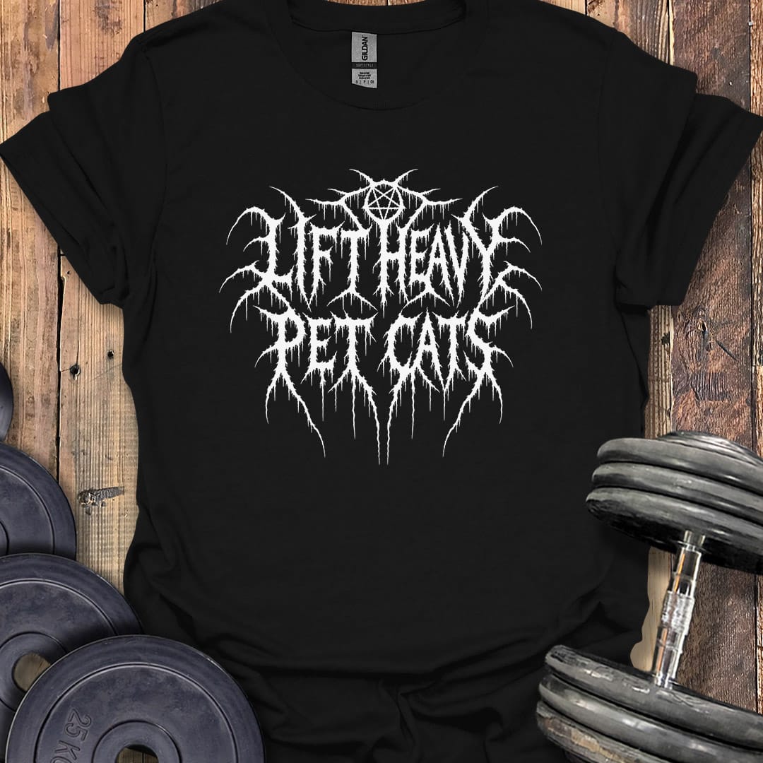 Lift Heavy Pet Cats Metal T-Shirt