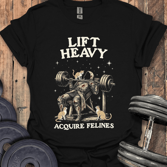 Lift Heavy, Acquire Felines T-Shirt